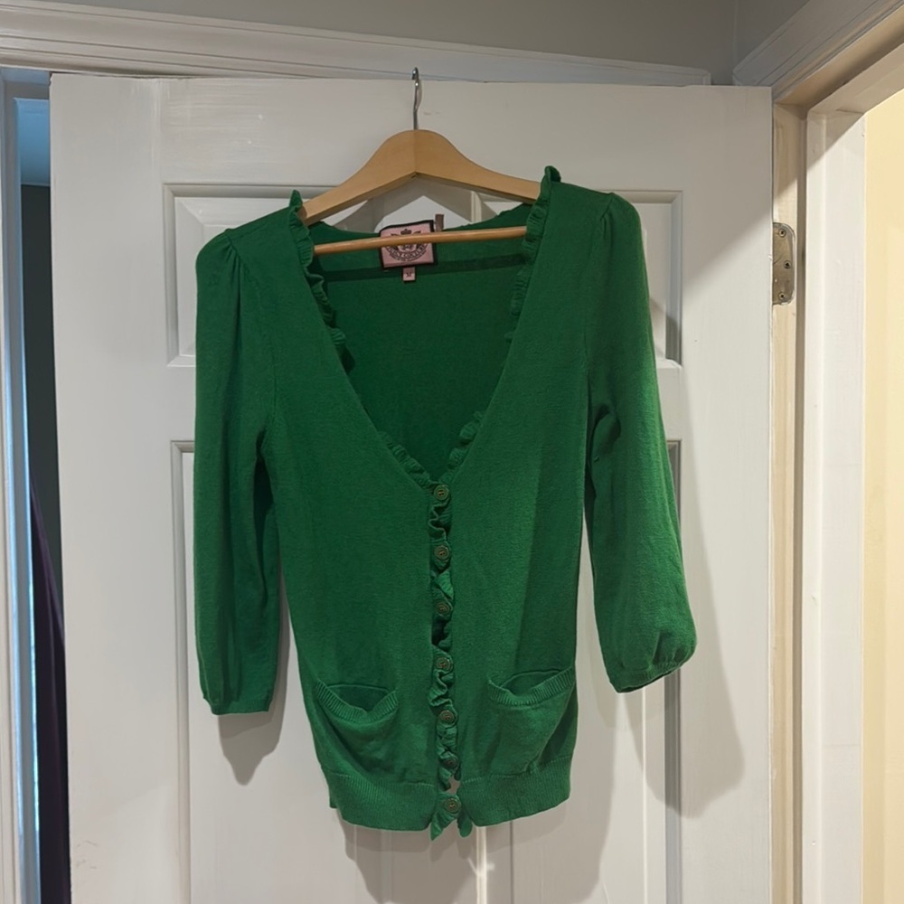 Vintage Juicy Couture Green Women's Sweater